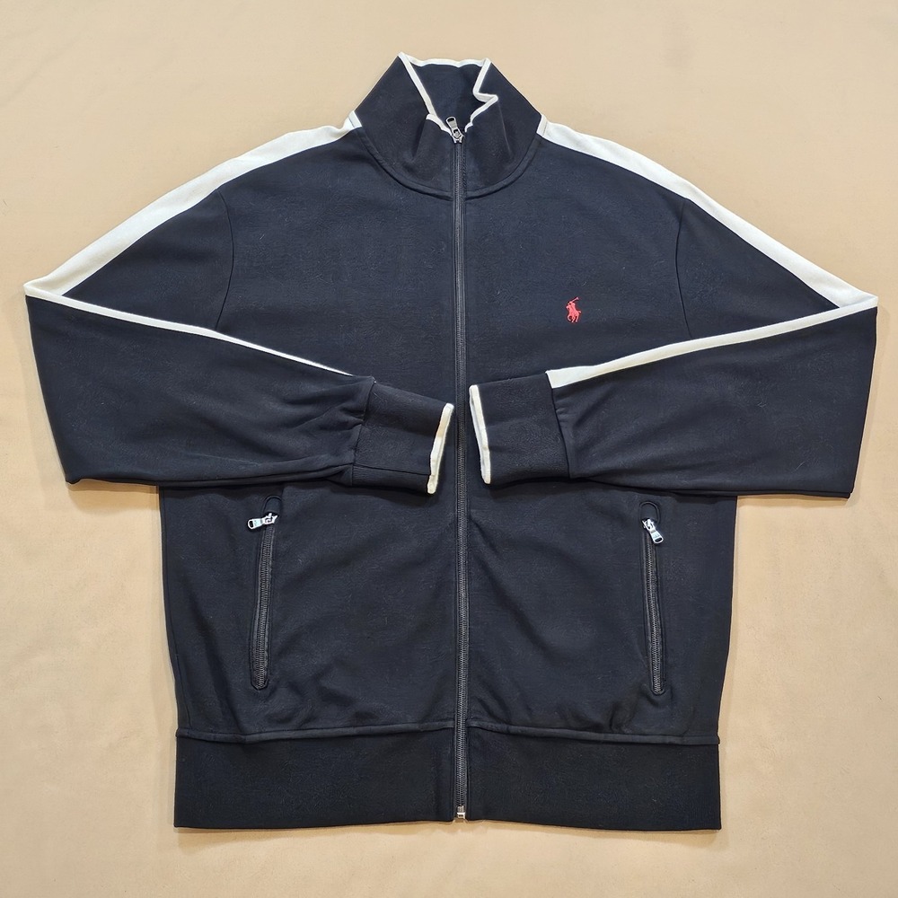 Polo Ralph Lauren Mens M 175/96A Zip Activewear Jacket Zip Pockets Red Pony Logo